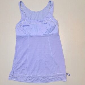 Lululemon Women’s Elevate Lilac Tank Drawcord Waist Pleated Mesh Sz S‎